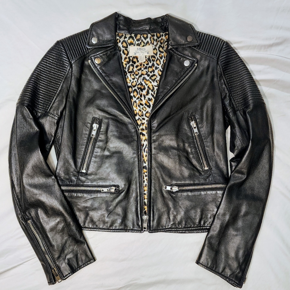 Mango Women Leather jacket